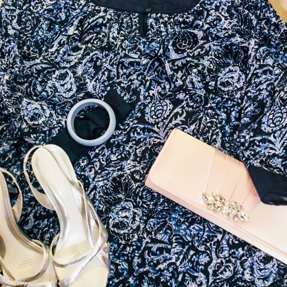 Navy Blue and Silver Avenue Dress (Tunic)